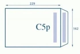Koperta C5 biała HK z paskiem 50 szt