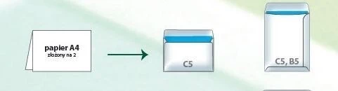 Koperta C5 biała HK z paskiem 50 szt