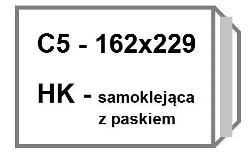 Koperta C5 biała HK z paskiem 50 szt