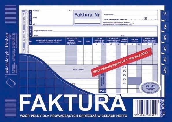 Faktura VAT netto MP A5 80k 1+1 kopia