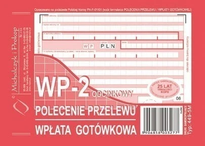 Polecenie przelewu MP A6 2-odc. 80k 1+1 kopia
