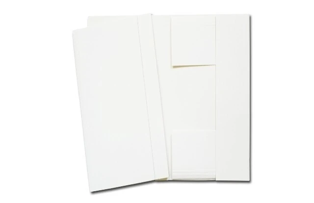 Teczka z gumką A4 LUX 250g biała