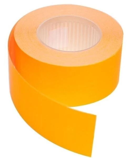 Taśma do metkownicy MHK 22x12 1-rzędowa proste boki pomarańczowa