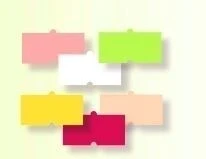 Taśma do metkownicy MHK 22x12 1-rzędowa proste boki pomarańczowa