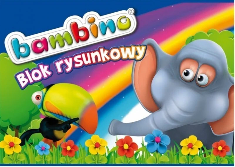 Blok rysunkowy A4 biały Bambino 20k 80g
