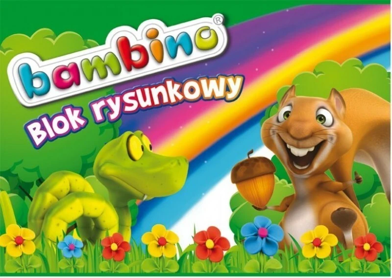 Blok rysunkowy A4 biały Bambino 20k 80g