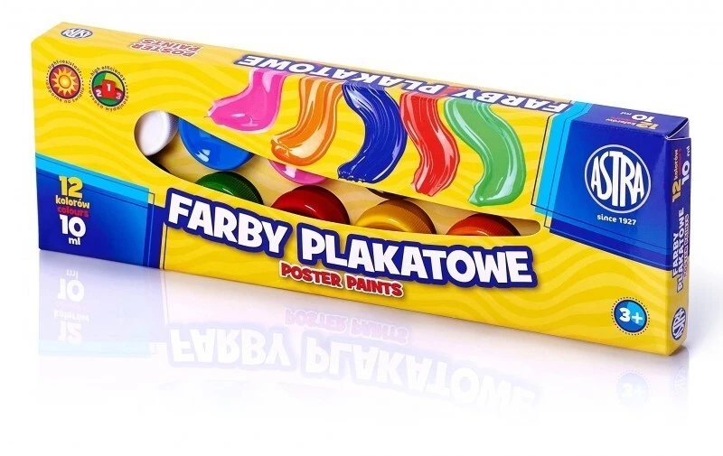 Farby plakatowe ASTRA 12kol 10ml