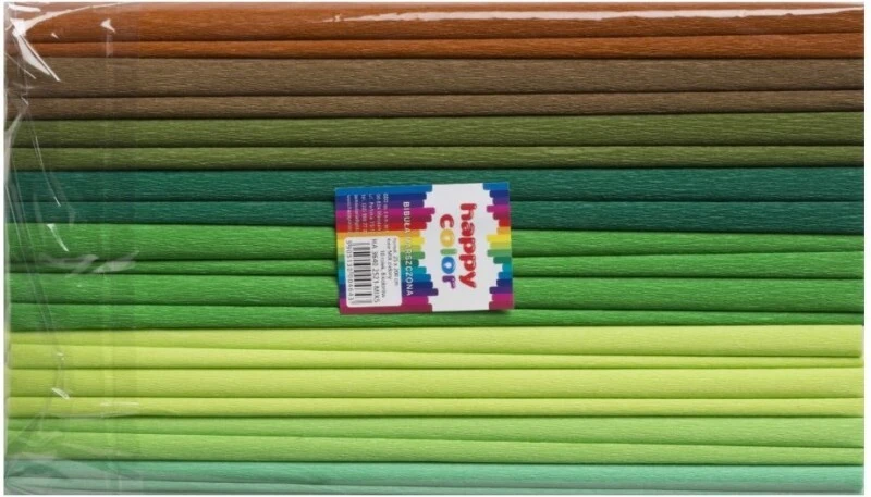 Bibuła HAPPY COLOR 25x200 MIX 5 tonacja zielona