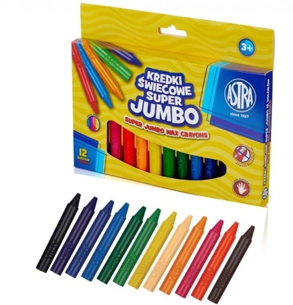 Kredki świecowe Astra Jumbo 12kol