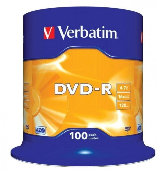 Płyta DVD-R Matt Silver Verbatim 100szt Cake