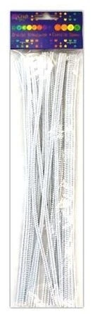 Druciki kreatywne białe 30cm 25szt