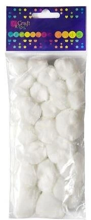 Pompony akrylowe MIX białe 24szt