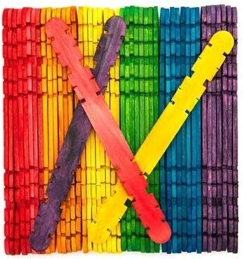 Patyczki z drewna konstrukcyjne- KOLOR 50 szt.