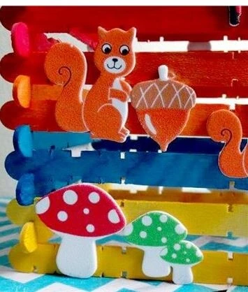 Patyczki z drewna konstrukcyjne- KOLOR 50 szt.