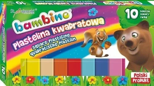 Plastelina Bambino kwadratowa 10 kolorów