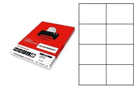 Etykiety samoprzylepne A4 Emerson 105x74 mm (podział 8szt) 100 ark