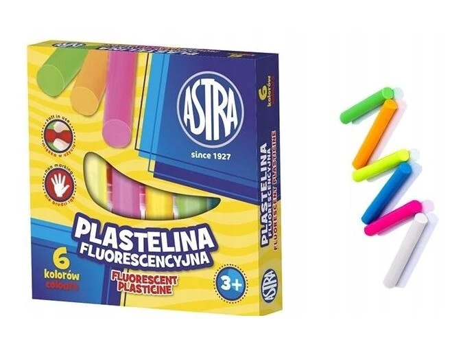 Plastelina Astra Fluorescencyjna 6 kolorów