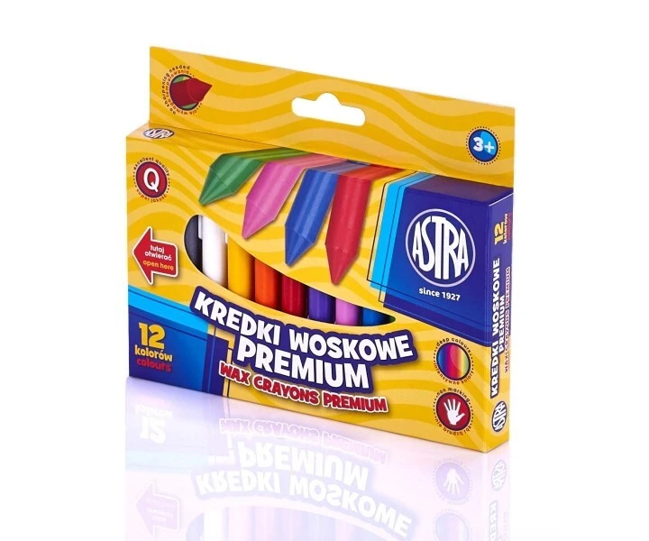 Kredki woskowe Astra Premium 12 kolorów