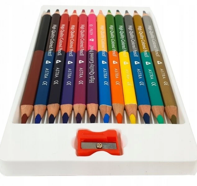 Kredki Astra Jumbo dwustronne ołówkowe 12/24kol