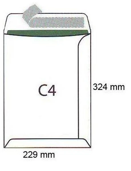 Koperta biurowa brązowa C4 HK z paskiem 250szt