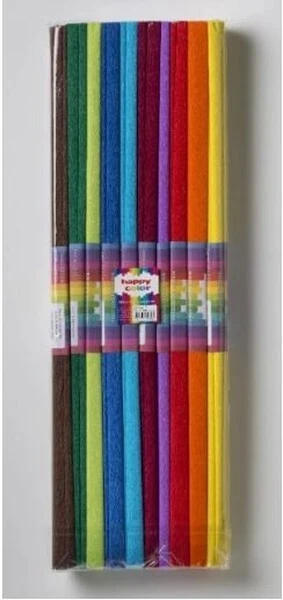 Bibuła HAPPY 50x200 10kol marszczona krepina DUŻA mix B