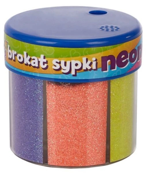 Brokat sypki Astra 50gx6 kolorów neonowych z dozownikiem