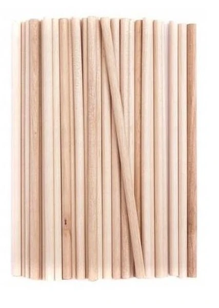 Patyczki z naturalnego drewna okrągłe 50 szt.