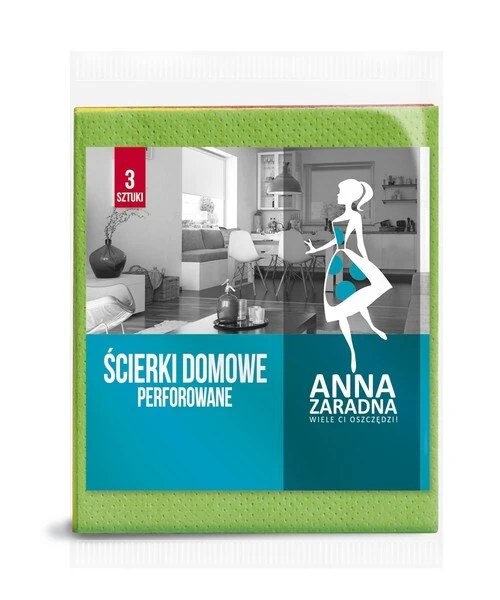 Ścierki domowe perforowane 3szt ANNA ZARADNA