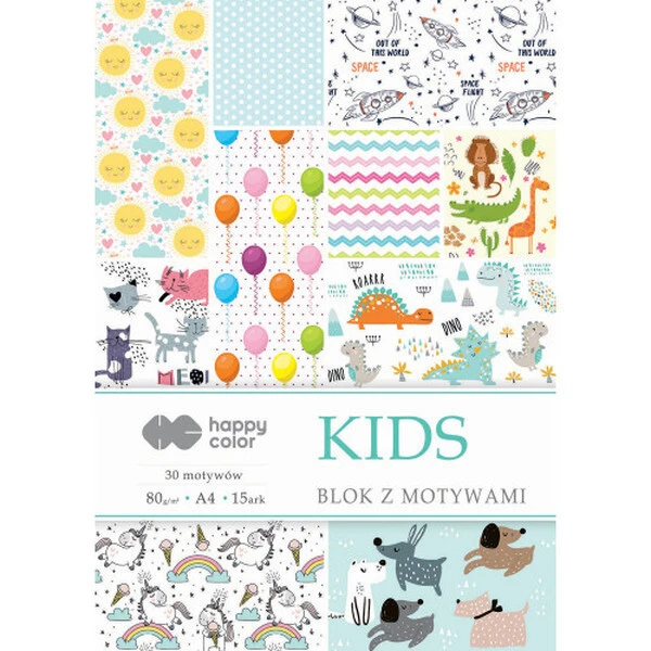 Blok z motywem Kids Happy Color A4/15 80g