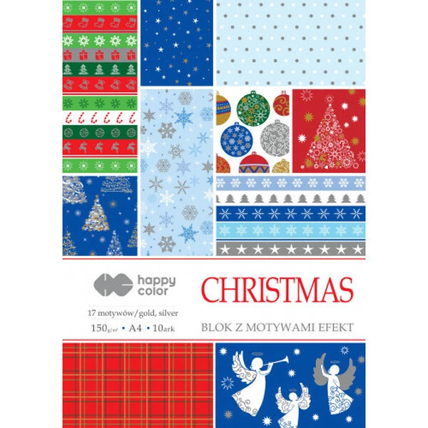 Blok z motywem Christmas Happy Color A4/10 150g