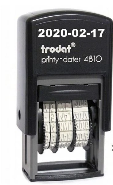 Datownik Trodat 4810 samotuszujący czarny ISO