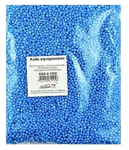 Kulki styropianowe 4 mm,10 g niebieskie