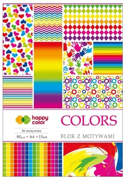 Blok z motywami COLORS A4 Happy Color