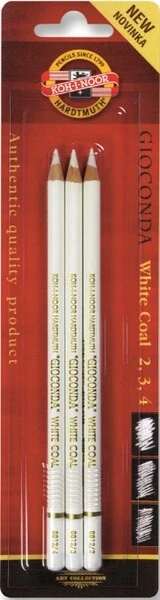 Węgiel w drewnie 3 szt Gioconda biały Koh I Noor