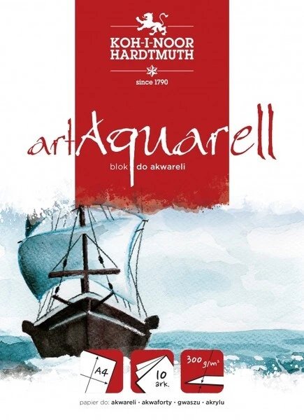 Blok do akwareli 300g/m2 A4 biały Koh I Noor