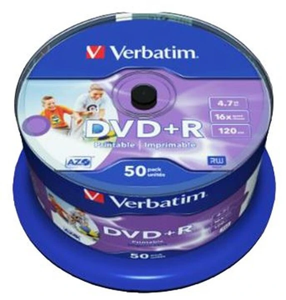 Płyta DVD+R 16x Inkjet Printable 50szt Verbatim