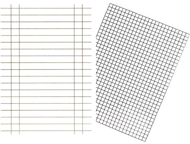 Liniuszek dwustronny kratka/linia A5 2 sztuki