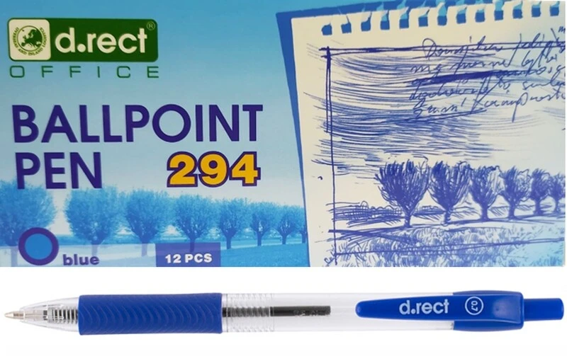 Długopis automatyczny D.RECT 294 niebieski 12 sztuk