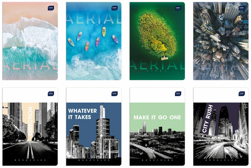 Brulion A5 96k kratka INTERDRUK oprawa twarda B&W