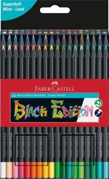 Kredki Faber-Castell trójkątne Black Edition 36 kolorów