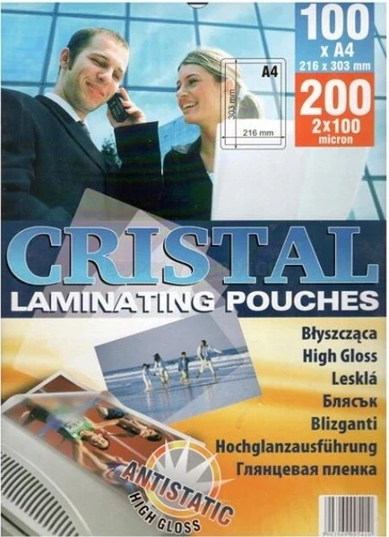 Folia laminacyjna do laminowania A4 100 mic 100szt