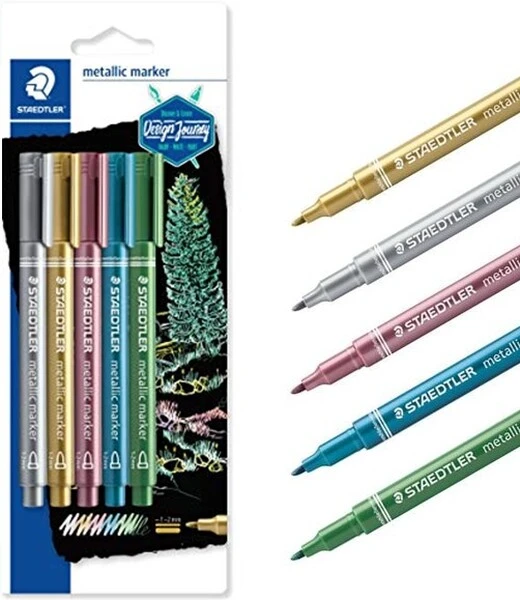 Markery metaliczne zestaw 5 kolorów Staedtler