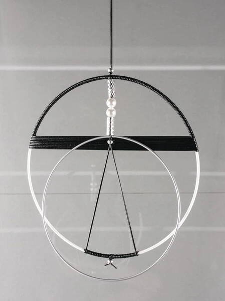 Obręcz metalowa 25 cm Biała