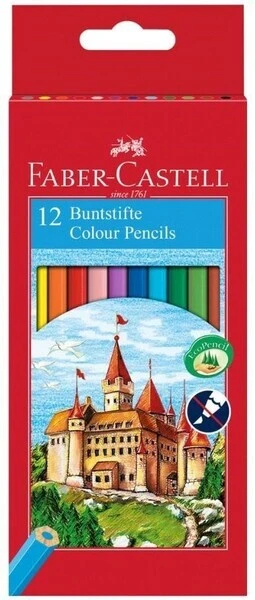 Kredki FABER-CASTELL ołówkowe 12 kolorów Zamek