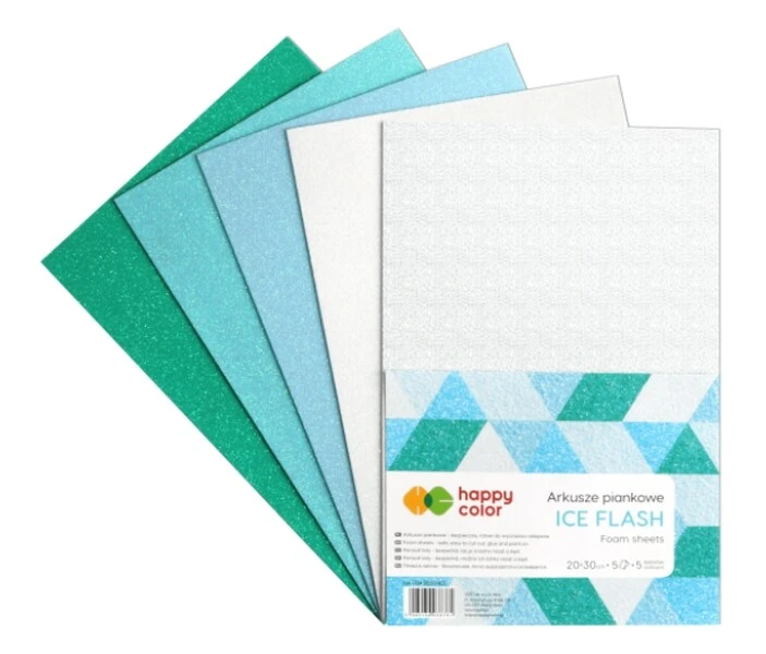 Arkusze piankowe Happy Color A4 opk.5 mix Ice Flash