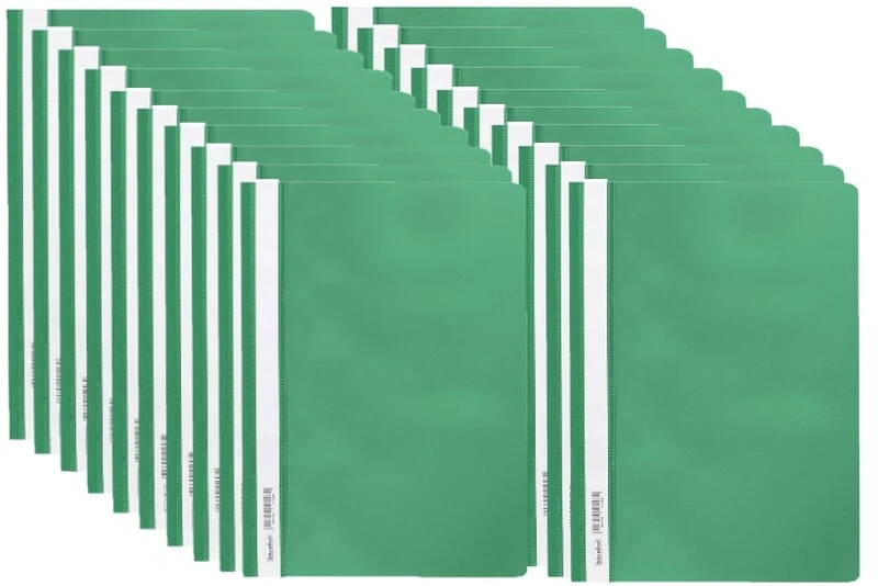 Skoroszyt PP miękki A4 zielony Biurfol 20 sztuk