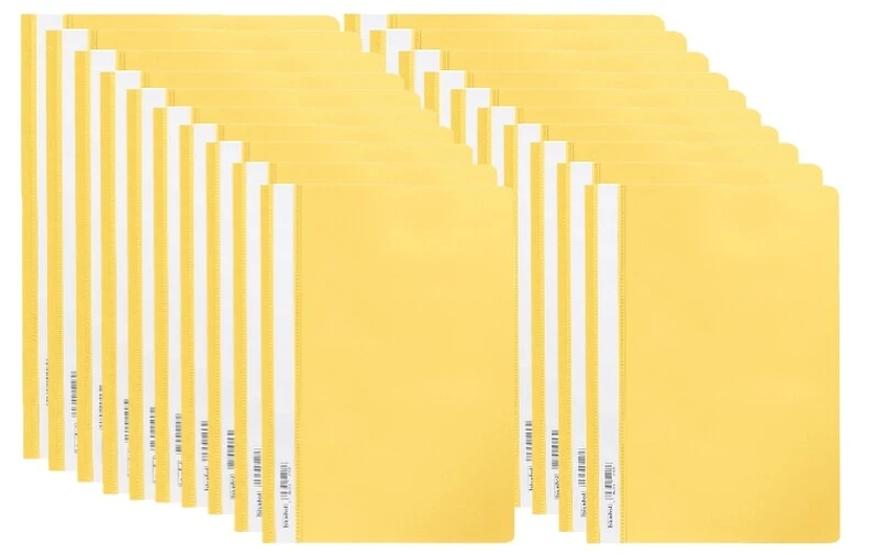 Skoroszyt PP miękki A4 żółty Biurfol 20 sztuk