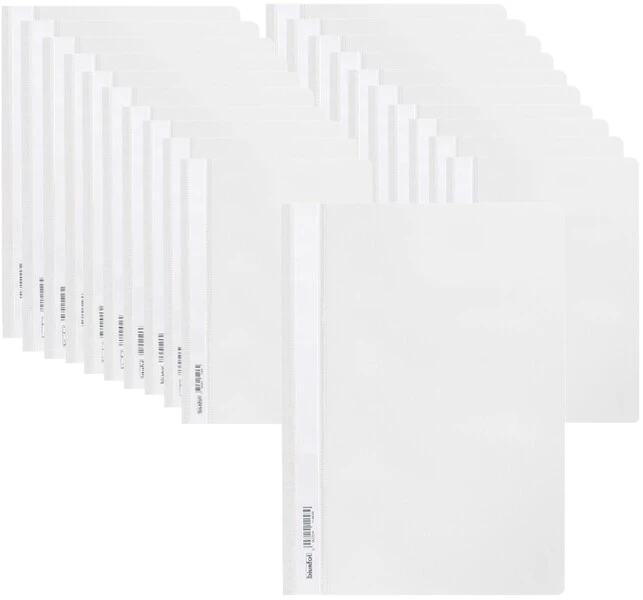 Skoroszyt PP miękki A4 biały Biurfol 20 sztuk