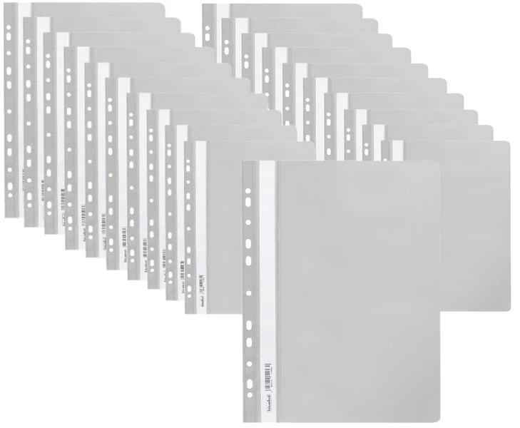 Skoroszyt miękki zawieszany PP szary BIURFOL 20 szt