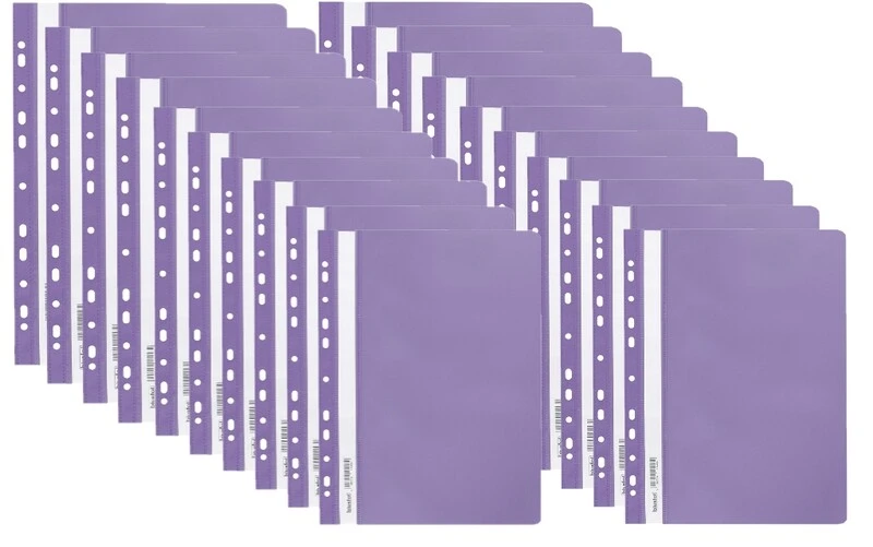 Skoroszyt miękki zawieszany PP fioletowy BIURFOL 20 szt